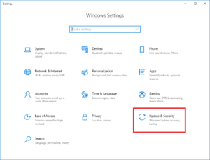 Windows Update and Security Settings